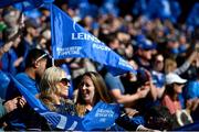 8 June 2024; Leinster supporters during the United Rugby Championship quarter-final match between Leinster and Ulster at Aviva Stadium in Dublin. Photo by Ramsey Cardy/Sportsfile