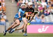 8 June 2024; Cian Kenny of Kilkenny in action against Paddy Doyle of Dublin during the Leinster GAA Hurling Senior Championship final match between Dublin and Kilkenny at Croke Park in Dublin. Photo by Seb Daly/Sportsfile
