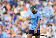8 June 2024; Chris Crummey of Dublin leaves the pitch for half-time during the Leinster GAA Hurling Senior Championship final match between Dublin and Kilkenny at Croke Park in Dublin. Photo by Seb Daly/Sportsfile