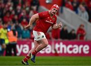 7 June 2024; Oli Jager of Munster during the United Rugby Championship quarter-final match between Munster and Ospreys at Thomond Park in Limerick. Photo by Harry Murphy/Sportsfile