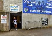 9 June 2024; New York captain Jamie Boyle leads his side out before the Tailteann Cup preliminary quarter-final match between Laois and New York at Laois Hire O'Moore Park in Portlaoise, Laois. Photo by Tom Beary/Sportsfile