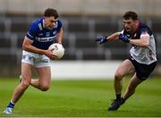 9 June 2024; Mark Barry of Laois in action against Noel Hatton of New York during the Tailteann Cup preliminary quarter-final match between Laois and New York at Laois Hire O'Moore Park in Portlaoise, Laois. Photo by Tom Beary/Sportsfile