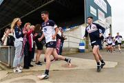 9 June 2024; New York supporters applaud their team on to the field before the Tailteann Cup preliminary quarter-final match between Laois and New York at Laois Hire O'Moore Park in Portlaoise, Laois. Photo by Tom Beary/Sportsfile