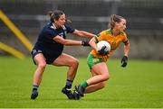 9 June 2024; Niamh McLaughlin of Donegal in action against Ciara Murphy of Kerry during the TG4 All-Ireland Ladies Football Senior Championship Round 1 match between Donegal and Kerry at MacCumhaill Park in Ballybofey, Donegal. Photo by Ben McShane/Sportsfile