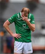 9 June 2024; Stephen Dornan of London after his side's defeat in the Tailteann Cup preliminary quarter-final match between Antrim and London at Corrigan Park in Belfast. Photo by Stephen Marken/Sportsfile