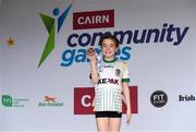 9 June 2024; Eabha Maguire from Summerhill, Meath who came third during the Girls under-9 floor Gymnastics at the Cairn Community Games June 2024 Finals at The Watershed in Kilkenny. Photo by Matt Browne/Sportsfile