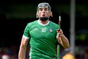 9 June 2024; Gearóid Hegarty of Limerick celebrates scoring a goal during the Munster GAA Hurling Senior Championship final match between Clare and Limerick at FBD Semple Stadium in Thurles, Tipperary. Photo by Ray McManus/Sportsfile
