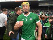 9 June 2024; Dan Morrissey of Limerick celebrates after the Munster GAA Hurling Senior Championship final match between Clare and Limerick at FBD Semple Stadium in Thurles, Tipperary. Photo by John Sheridan/Sportsfile