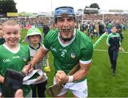 9 June 2024; Mike Casey of Limerick celebrates after the Munster GAA Hurling Senior Championship final match between Clare and Limerick at FBD Semple Stadium in Thurles, Tipperary. Photo by John Sheridan/Sportsfile