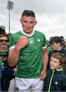 9 June 2024; Gearóid Hegarty of Limerick celebrates after the Munster GAA Hurling Senior Championship final match between Clare and Limerick at FBD Semple Stadium in Thurles, Tipperary. Photo by Ray McManus/Sportsfile