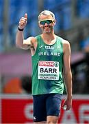 10 June 2024; Thomas Barr of Ireland before competing in the men's 400m hurdles semi-final during day four of the 2024 European Athletics Championships at the Stadio Olimpico in Rome, Italy. Photo by Sam Barnes/Sportsfile