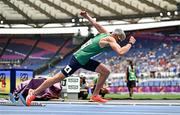 10 June 2024; Thomas Barr of Ireland competes in his men's 400m hurdles semi-final during day four of the 2024 European Athletics Championships at the Stadio Olimpico in Rome, Italy. Photo by Sam Barnes/Sportsfile