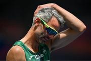 10 June 2024; Thomas Barr of Ireland reacts after their men's 400m hurdles semi-final during day four of the 2024 European Athletics Championships at the Stadio Olimpico in Rome, Italy. Photo by Sam Barnes/Sportsfile