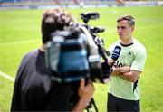 10 June 2024; Josh Cullen during a Republic of Ireland media conference at Estádio de São Miguel in Gondomar, Portugal. Photo by Stephen McCarthy/Sportsfile