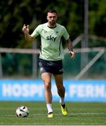 10 June 2024; Shane Duffy during a Republic of Ireland training session at Estádio de São Miguel in Gondomar, Portugal. Photo by Stephen McCarthy/Sportsfile