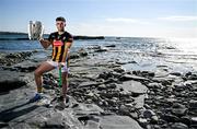 11 June 2024; Paddy Deegan of Kilkenny poses for a portrait with the Liam MacCarthy cup during the national launch of the GAA Hurling All-Ireland Senior Championship at Spanish Point in Clare. Photo by Brendan Moran/Sportsfile