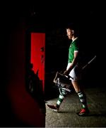 11 June 2024; Seamus Flanagan of Limerick with the Liam MacCarthy cup during the national launch of the GAA Hurling All-Ireland Senior Championship at the Michael Cusack Centre in Carran, Clare. Photo by Brendan Moran/Sportsfile