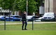 11 June 2024; Head coach Graham Rowntree arrives for Munster rugby squad training at University of Limerick in Limerick. Photo by Piaras Ó Mídheach/Sportsfile