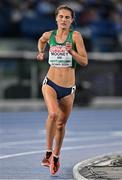 11 June 2024; Laura Mooney of Ireland competes in the women's 10,000m final during day five of the 2024 European Athletics Championships at the Stadio Olimpico in Rome, Italy. Photo by Sam Barnes/Sportsfile