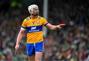 9 June 2024; Full-back Conor Cleary of Clare during the Munster GAA Hurling Senior Championship final match between Clare and Limerick at FBD Semple Stadium in Thurles, Tipperary. Photo by Ray McManus/Sportsfile