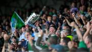 9 June 2024; Declan Hannon of Limerick lifts the Mick Mackey Cup after the Munster GAA Hurling Senior Championship final match between Clare and Limerick at FBD Semple Stadium in Thurles, Tipperary. Photo by Ray McManus/Sportsfile