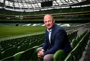 13 June 2024; IRFU performance director David Humphreys during the launch of the IRFU Strategic Plan at the Aviva Stadium in Dublin. Photo by Harry Murphy/Sportsfile