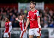 13 June 2024; Mason Melia of St Patrick's Athletic during the SSE Airtricity Men's Premier Division match between St Patrick's Athletic and Shamrock Rovers at Richmond Park in Dublin. Photo by Seb Daly/Sportsfile