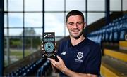 17 June 2024; Pádraig Amond of Waterford poses with his SSE Airtricity / SWI Player of the Month Award for May 2024 at Waterford FC Stadium in Waterford. Photo by Piaras Ó Mídheach/Sportsfile