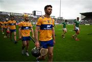 9 June 2024; Cathal Malone of Clare walks in the pre-match parade before the Munster GAA Hurling Senior Championship final match between Clare and Limerick at FBD Semple Stadium in Thurles, Tipperary. Photo by Brendan Moran/Sportsfile