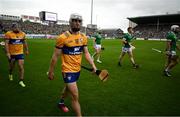9 June 2024; Aidan McCarthy of Clare walks in the pre-match parade before the Munster GAA Hurling Senior Championship final match between Clare and Limerick at FBD Semple Stadium in Thurles, Tipperary. Photo by Brendan Moran/Sportsfile