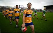 9 June 2024; Darragh Lohan of Clare walks in the pre-match parade before the Munster GAA Hurling Senior Championship final match between Clare and Limerick at FBD Semple Stadium in Thurles, Tipperary. Photo by Brendan Moran/Sportsfile