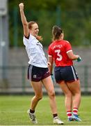 15 June 2024; Olivia Divilly of Galway celebrates after scoring her side's first goal during the TG4 All-Ireland Ladies Football Senior Championship Round 2 match between Cork and Galway at MTU Cork in Cork. Photo by David Fitzgerald/Sportsfile