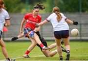 15 June 2024; Hannah Looney of Cork scores her side's first goal during the TG4 All-Ireland Ladies Football Senior Championship Round 2 match between Cork and Galway at MTU Cork in Cork. Photo by David Fitzgerald/Sportsfile