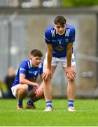 15 June 2024; Fiachra Brady of Cavan reacts after his side's defeat in the Electric Ireland GAA Football All-Ireland Minor Championship Tier 2 final match between Cavan and Kildare at Páirc Tailteann in Navan, Meath. Photo by Tyler Miller/Sportsfile