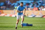 15 June 2024; Robbie Henshaw of Leinster warms up before the United Rugby Championship semi-final match between Vodacom Bulls and Leinster at Loftus Versfeld Stadium in Pretoria, South Africa. Photo by Shaun Roy/Sportsfile