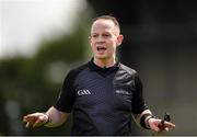 15 June 2024; Referee Chris Mooney during the Electric Ireland GAA Hurling All-Ireland Minor Hurling Championship semi-final match between Tipperary and Galway at TUS Gaelic Grounds in Limerick. Photo by Tom Beary/Sportsfile