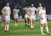 15 June 2024; Leinster players including Joe McCarthy and Robbie Henshaw after their side's defeat in the United Rugby Championship semi-final match between Vodacom Bulls and Leinster at Loftus Versfeld Stadium in Pretoria, South Africa. Photo by Shaun Roy/Sportsfile