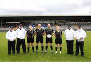 15 June 2024; Referee Jonathan Murphy and officials before the TG4 All-Ireland Ladies Football Senior Championship Round 2 match between Kerry and Waterford at Fitzgerald Stadium in Killarney, Kerry. Photo by Michael P Ryan/Sportsfile