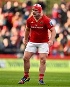 15 June 2024; Oli Jager of Munster during the United Rugby Championship semi-final match between Munster and Glasgow Warriors at Thomond Park in Limerick. Photo by Brendan Moran/Sportsfile