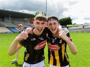 16 June 2024; Kilkenny players Daniel McCormack, left, and Robbie Doherty celebrate after the Electric Ireland GAA Hurling All-Ireland Minor Hurling Championship Semi-Final match between Kilkenny and Clare at FBD Semple Stadium in Thurles, Tipperary. Photo by Matt Browne/Sportsfile