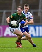 16 June 2024; Cathal Hickey of Meath in action against Ciaran McNulty of Monaghan during the GAA Football All-Ireland Senior Championship Round 3 match between Monaghan and Meath at Kingspan Breffni in Cavan. Photo by Ben McShane/Sportsfile