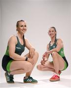 19 June 2024; Aifric Keogh, left, and Fiona Murtagh during the Rowing Team Ireland Paris 2024 team announcement at the National Rowing Centre in Cork. Photo by Ramsey Cardy/Sportsfile