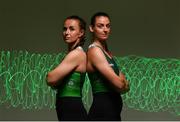 19 June 2024; Aifric Keogh, left, and Fiona Murtagh during the Rowing Team Ireland Paris 2024 team announcement at the National Rowing Centre in Cork. Photo by Ramsey Cardy/Sportsfile