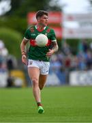 16 June 2024; Jordan Flynn of Mayo during the GAA Football All-Ireland Senior Championship Round 3 match between Dublin and Mayo at Dr Hyde Park in Roscommon. Photo by Ray McManus/Sportsfile