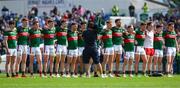 16 June 2024; A broadcast camera person zooms in on the Mato players before the GAA Football All-Ireland Senior Championship Round 3 match between Dublin and Mayo at Dr Hyde Park in Roscommon. Photo by Ray McManus/Sportsfile