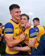 22 June 2024; Shane Cunnane, left, and Dylan Ruane of Roscommon celebrate after the GAA Football All-Ireland Senior Championship preliminary quarter-final match between Tyrone and Roscommon at O'Neill's Healy Park in Omagh, Tyrone. Photo by Ben McShane/Sportsfile