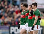 22 June 2024; Mayo players, from left, Cillian O'Connor, Diarmuid O'Connor, Paul Towey and Conor Loftus during the GAA Football All-Ireland Senior Championship preliminary quarter-final match between Mayo and Derry at Hastings Insurance MacHale Park in Castlebar, Mayo. Photo by Seb Daly/Sportsfile