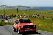 23 June 2024; Dessie Keenan and Jason McKenna compete in their Ford Escort Mk2 during day three of the Wilton Recycling Donegal International Rally Round 5 of the Irish Tarmac Rally Championship at Letterkenny in Donegal. Photo by Philip Fitzpatrick/Sportsfile