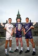 25 June 2024; Shane Kingston of Cork, left, Declan Hannon of Limerick, centre, and John Conlon of Clare, are calling on GAA clubs across the country to take part in the ‘eir for all’ Poc Tapa Challenge to be in with a chance to win up to €5,000 for their club and the chance to play on the hallowed turf of Croke Park on All Ireland Semi-Final Day. The Poc Tapa Challenge, designed to inspire GAA clubs across Ireland to demonstrate that the fastest wins in both hurling and the provision of superfast broadband, is open for entries until Tuesday, 2nd July at 11pm. eir has been a proud partner of the GAA since 2011 and is in the second of its five-year official sponsorship of the GAA All-Ireland Senior Hurling Championship. Photo by Ramsey Cardy/Sportsfile