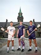 25 June 2024; Shane Kingston of Cork, left, Declan Hannon of Limerick, centre, and John Conlon of Clare, are calling on GAA clubs across the country to take part in the ‘eir for all’ Poc Tapa Challenge to be in with a chance to win up to €5,000 for their club and the chance to play on the hallowed turf of Croke Park on All Ireland Semi-Final Day. The Poc Tapa Challenge, designed to inspire GAA clubs across Ireland to demonstrate that the fastest wins in both hurling and the provision of superfast broadband, is open for entries until Tuesday, 2nd July at 11pm. eir has been a proud partner of the GAA since 2011 and is in the second of its five-year official sponsorship of the GAA All-Ireland Senior Hurling Championship. Photo by Ramsey Cardy/Sportsfile